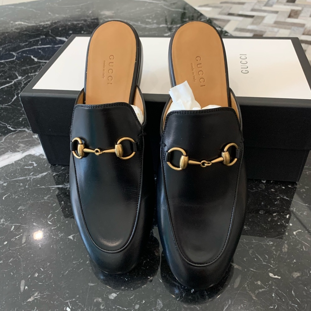 Gucci Princetown Leather Mules